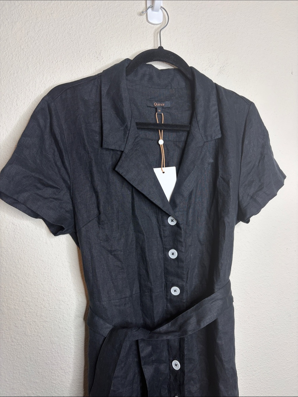 Quince | Women’s 100% European Linen Button Front Dress Size Medium NWT - Picture 3 of 7